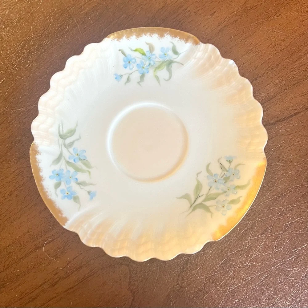 3 vintage Limoges porcelain saucers lovely floral great for many uses - …